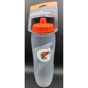 Gatorade 30oz Double-Wall Insulated Squeeze Bottle With Red Lid BPA-Free